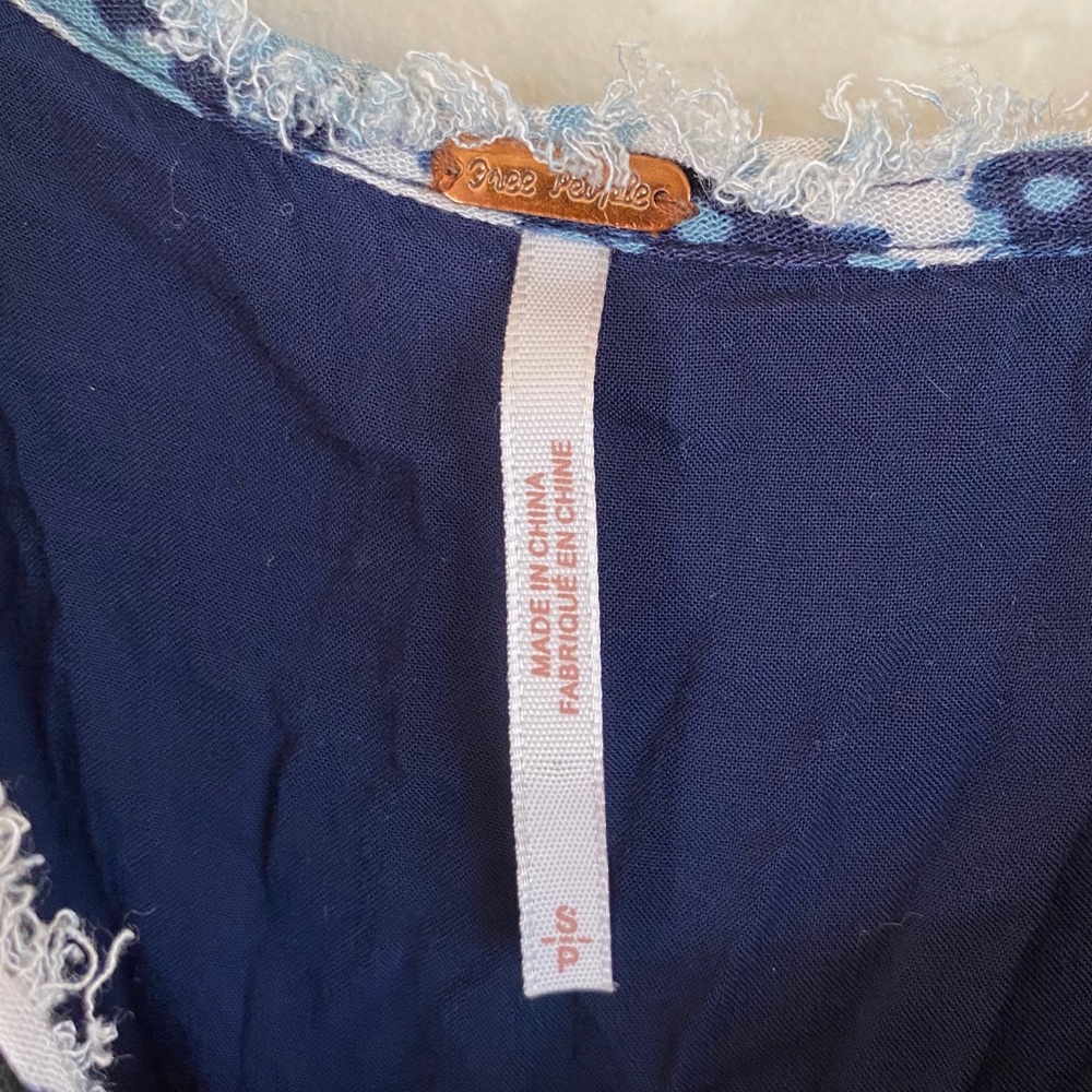 Free People Heart of Gold Dress in Indigo Combo S - Picture 8 of 8